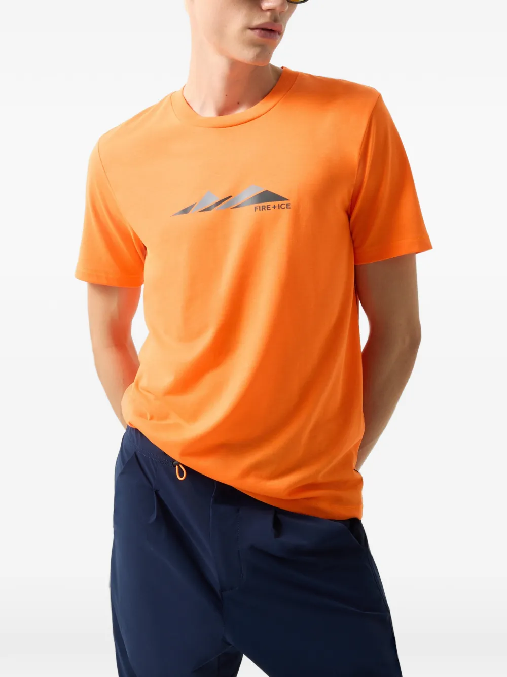 BOGNER FIRE+ICE Paco logo-print T-shirt Oranje