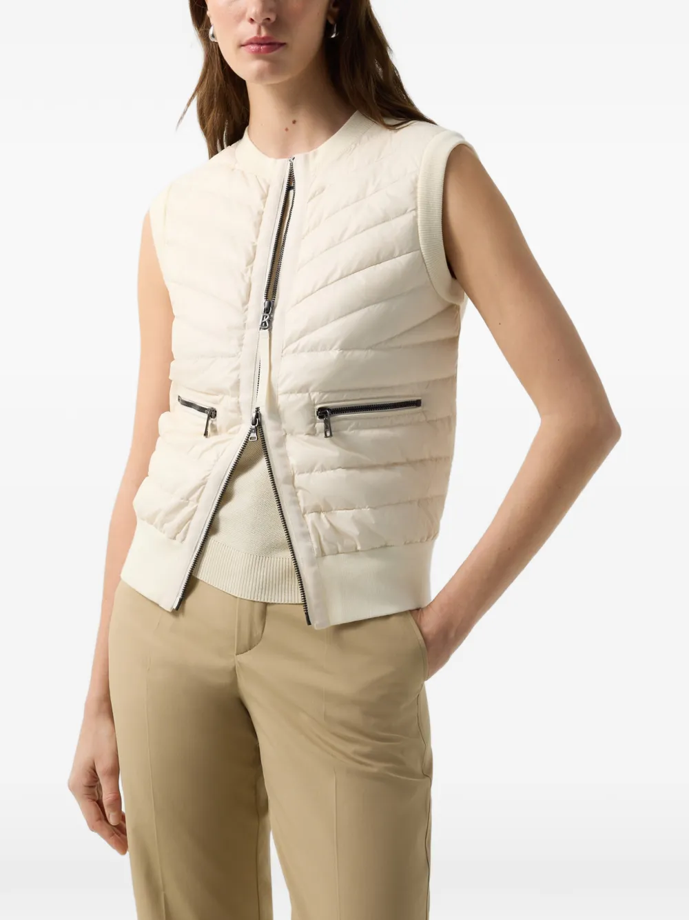 BOGNER Zira quilted down gilet jacket Beige