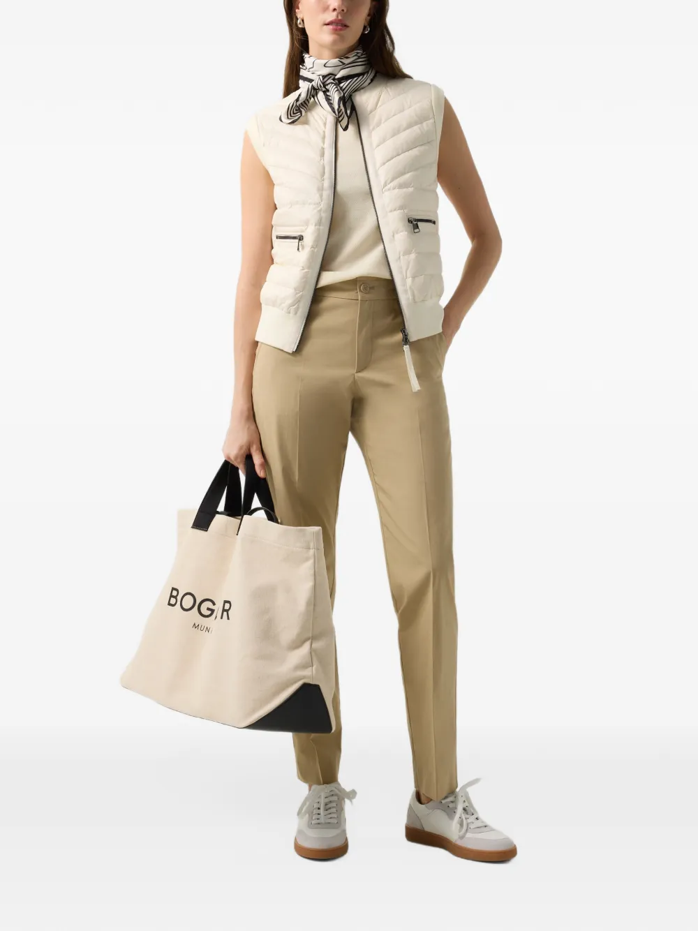 BOGNER Zira quilted down gilet jacket Beige