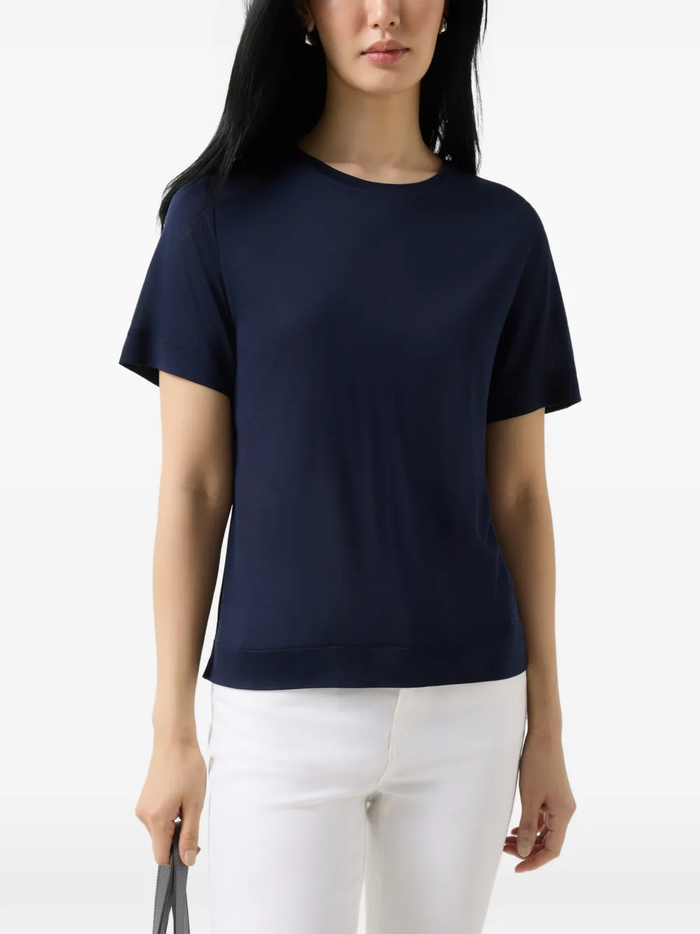 BOGNER Sienna logo-print T-shirt Blauw