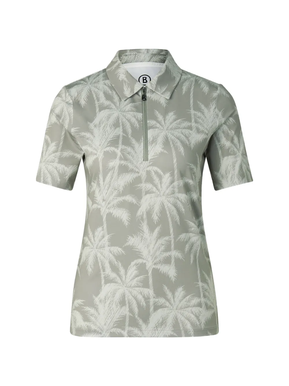 BOGNER Taya palm-print polo shirt Groen