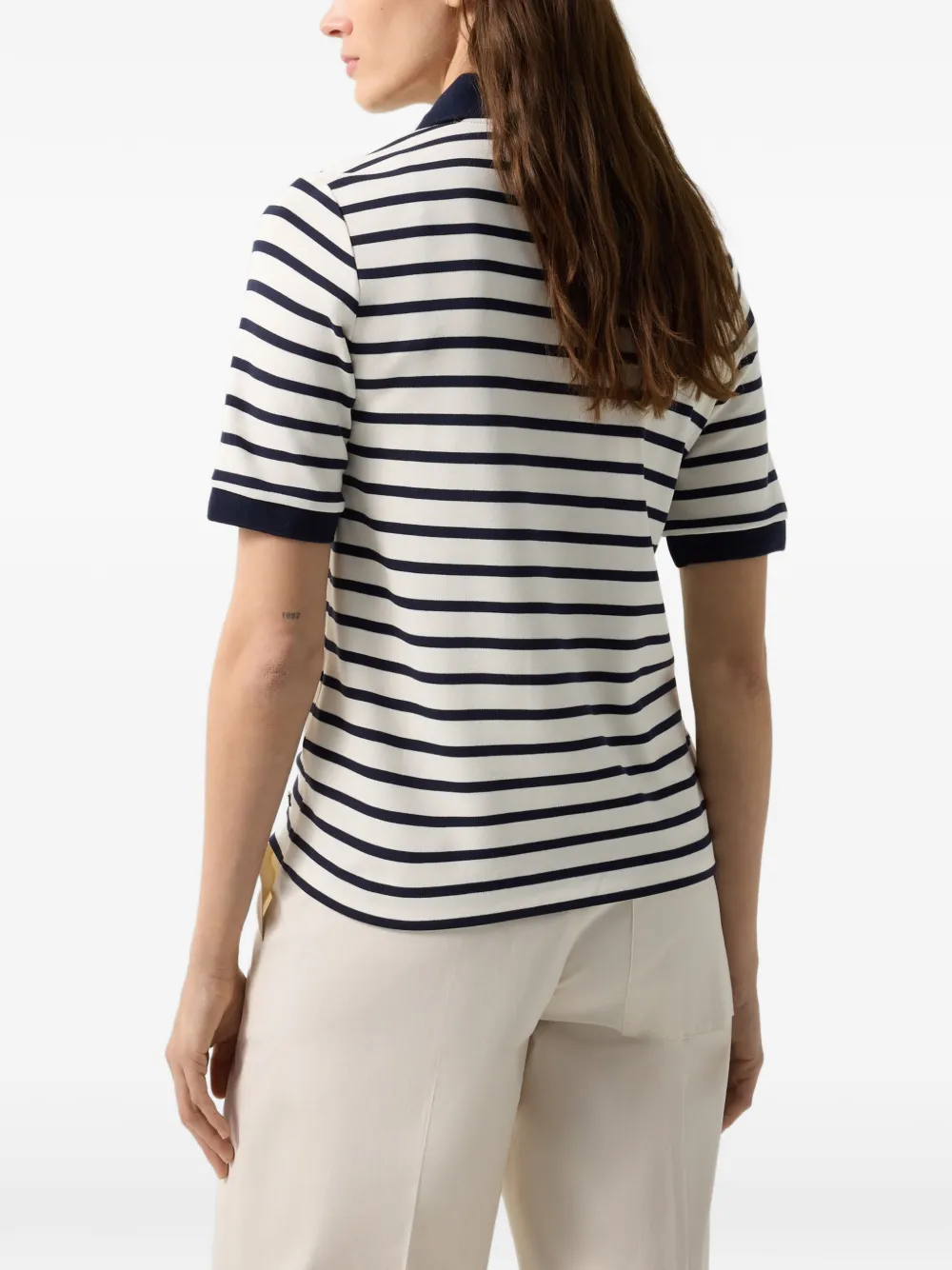 BOGNER Rea striped polo shirt Wit