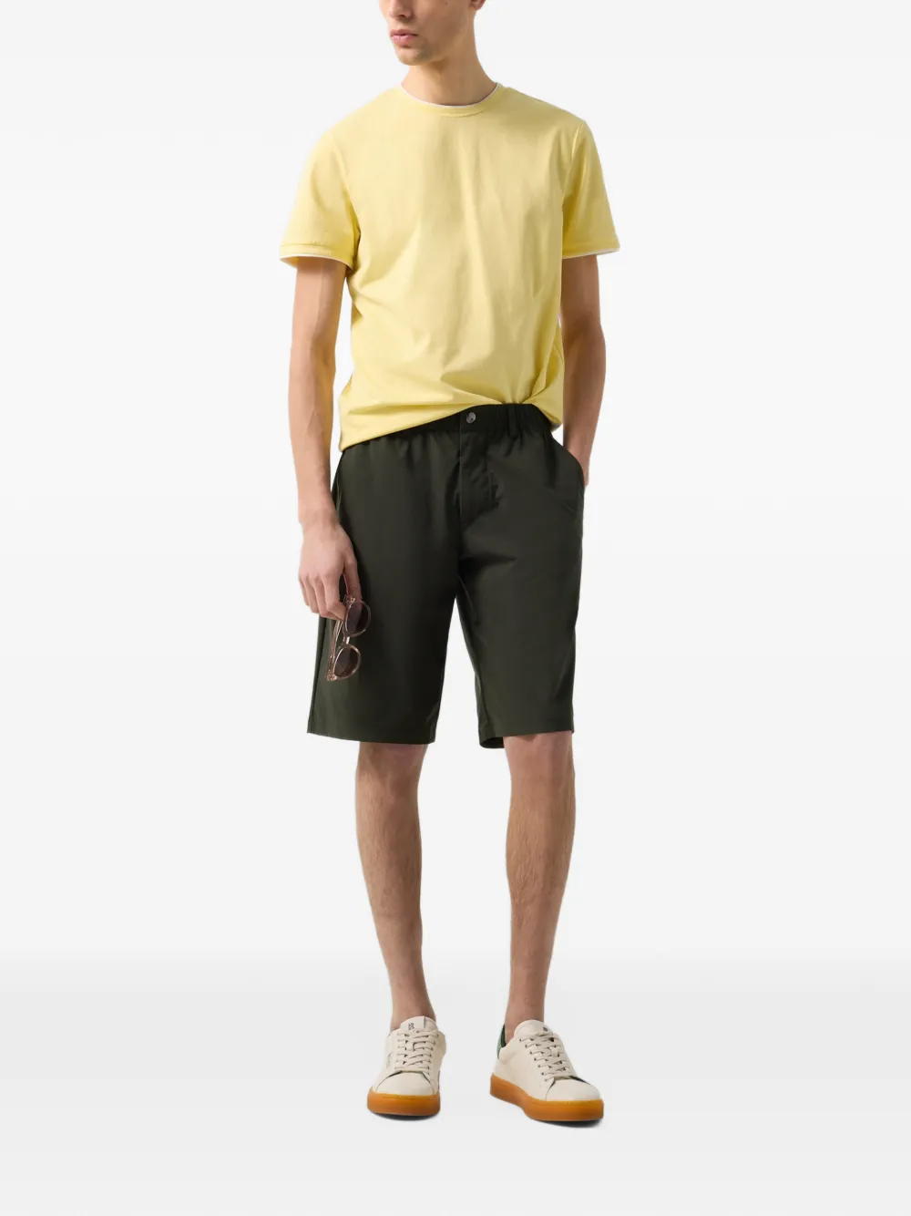 BOGNER Marc elasticated drawstring-waist shorts Groen
