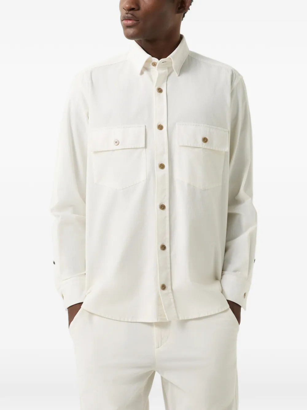 BOGNER Heiko corduroy button-down shirt Beige