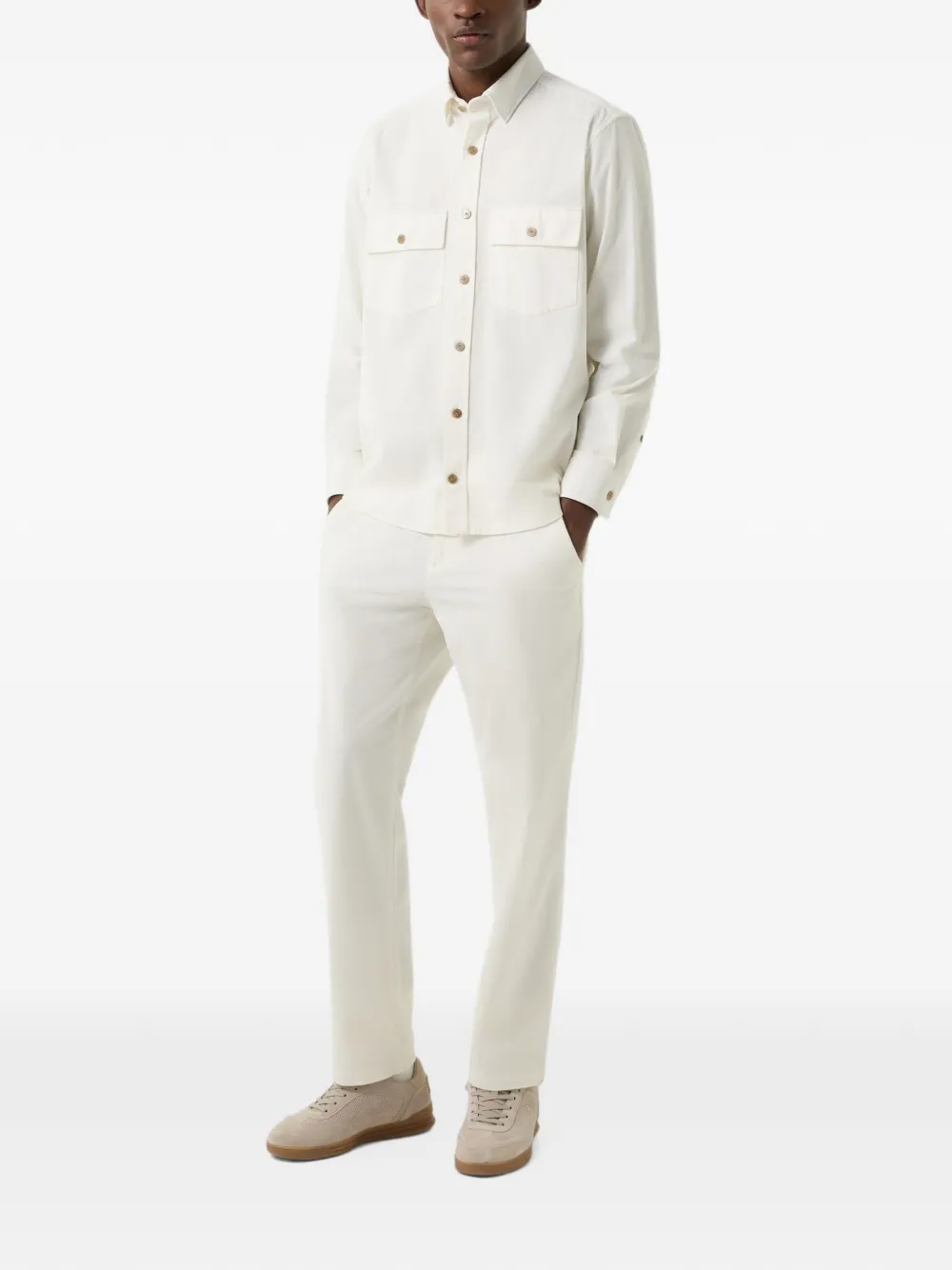 BOGNER Heiko corduroy button-down shirt Beige