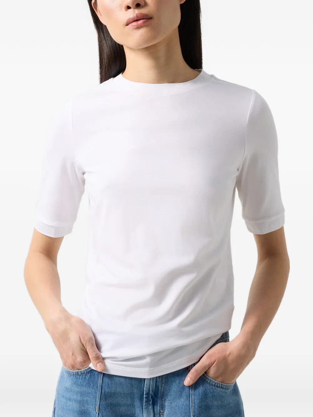 BOGNER Alexi logo-embroidered T-shirt Wit