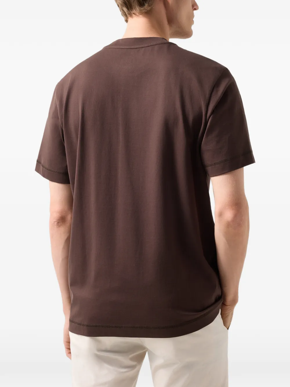BOGNER Lukas logo-embroidered T-shirt Bruin