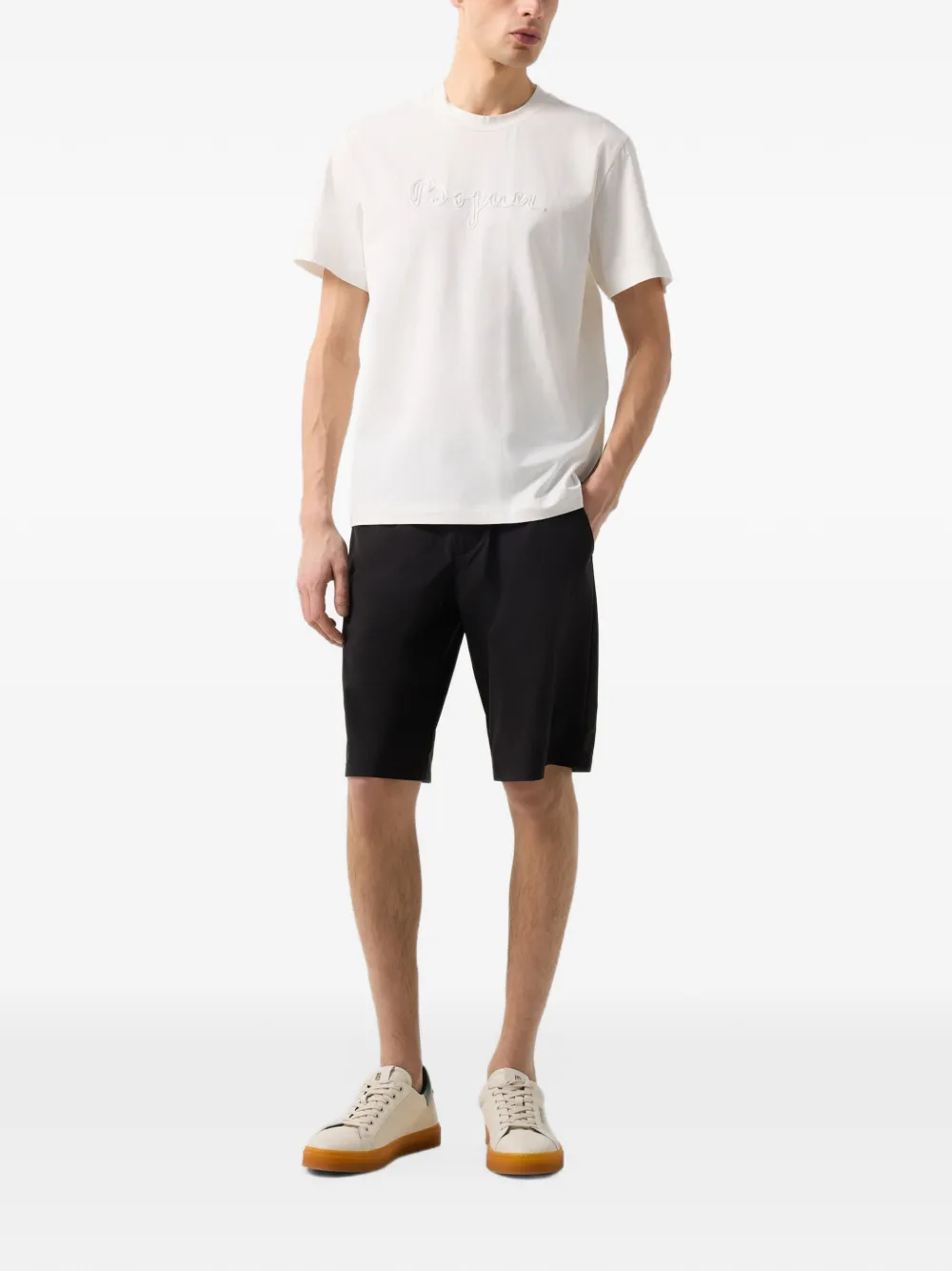 BOGNER Lukas logo-embroidered T-shirt Wit