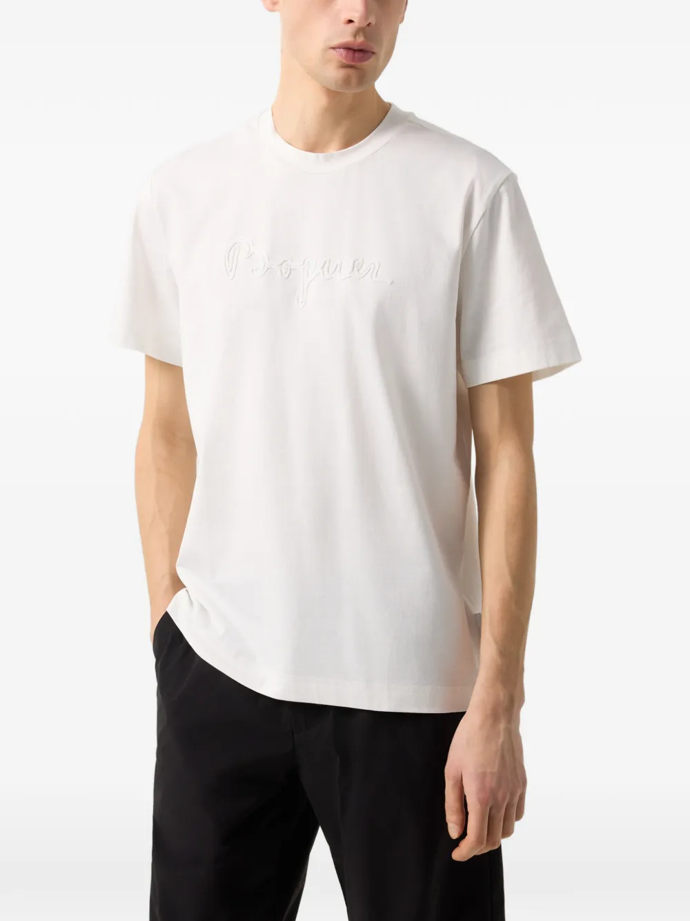 BOGNER Lukas logo-embroidered T-shirt Wit