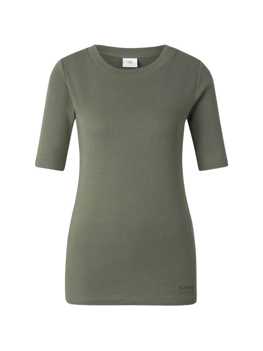BOGNER Nikini logo-stitch T-shirt Groen