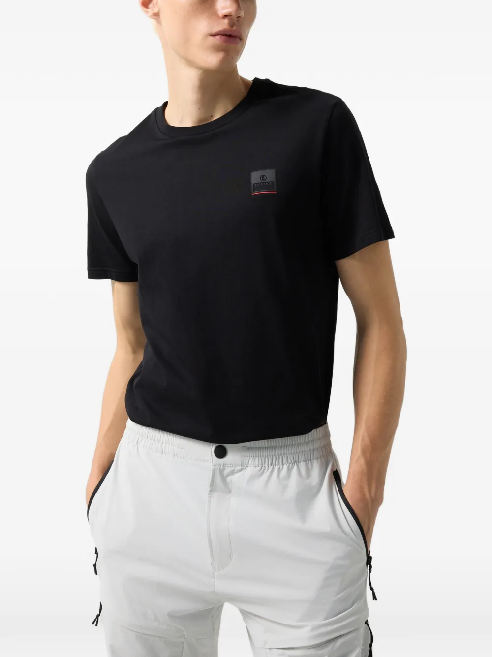 BOGNER FIRE+ICE logo-patch Vito T-shirt Zwart