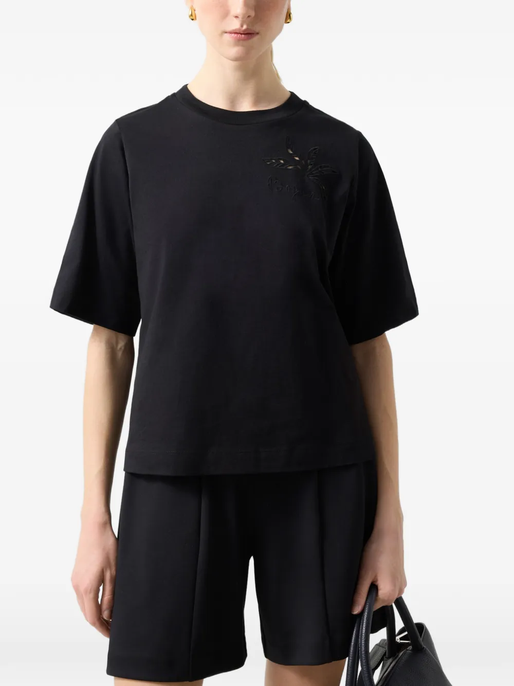 BOGNER Dorothy logo-embroidered T-shirt Zwart