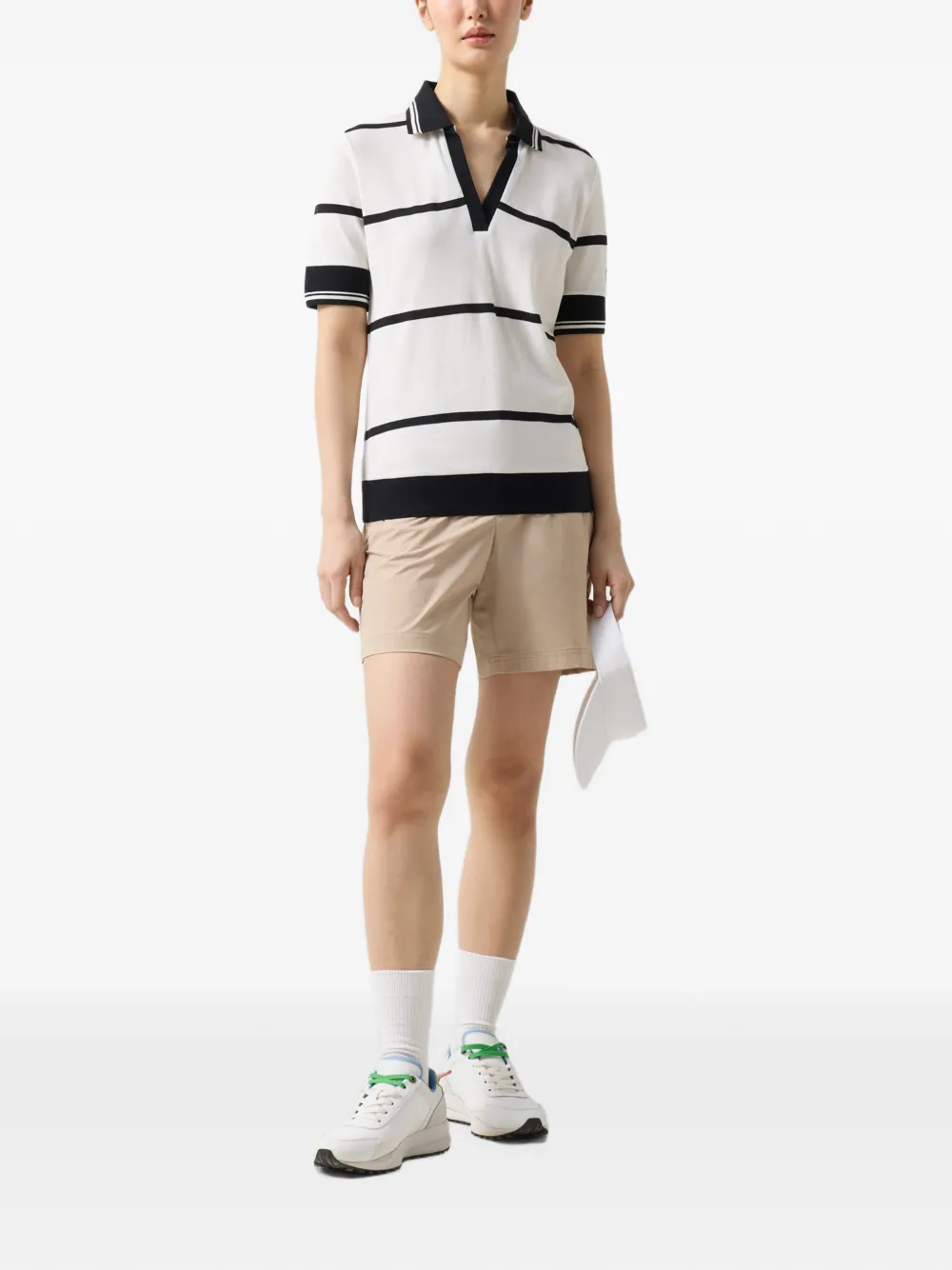 BOGNER Jessi striped polo shirt Wit