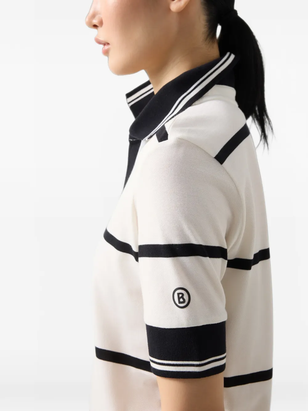 BOGNER Jessi striped polo shirt Wit