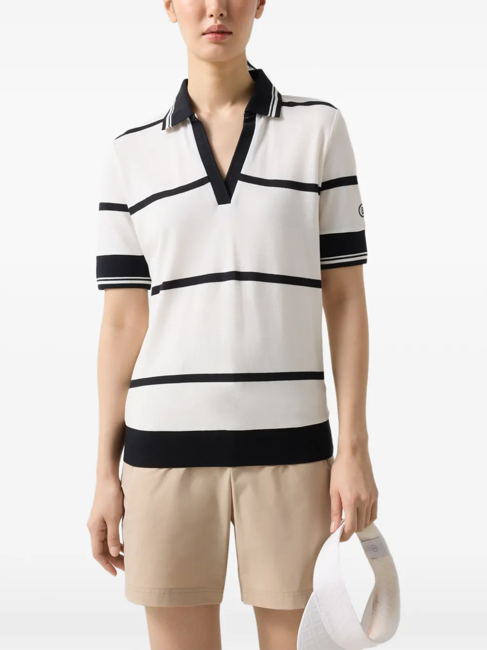 BOGNER Jessi striped polo shirt Wit