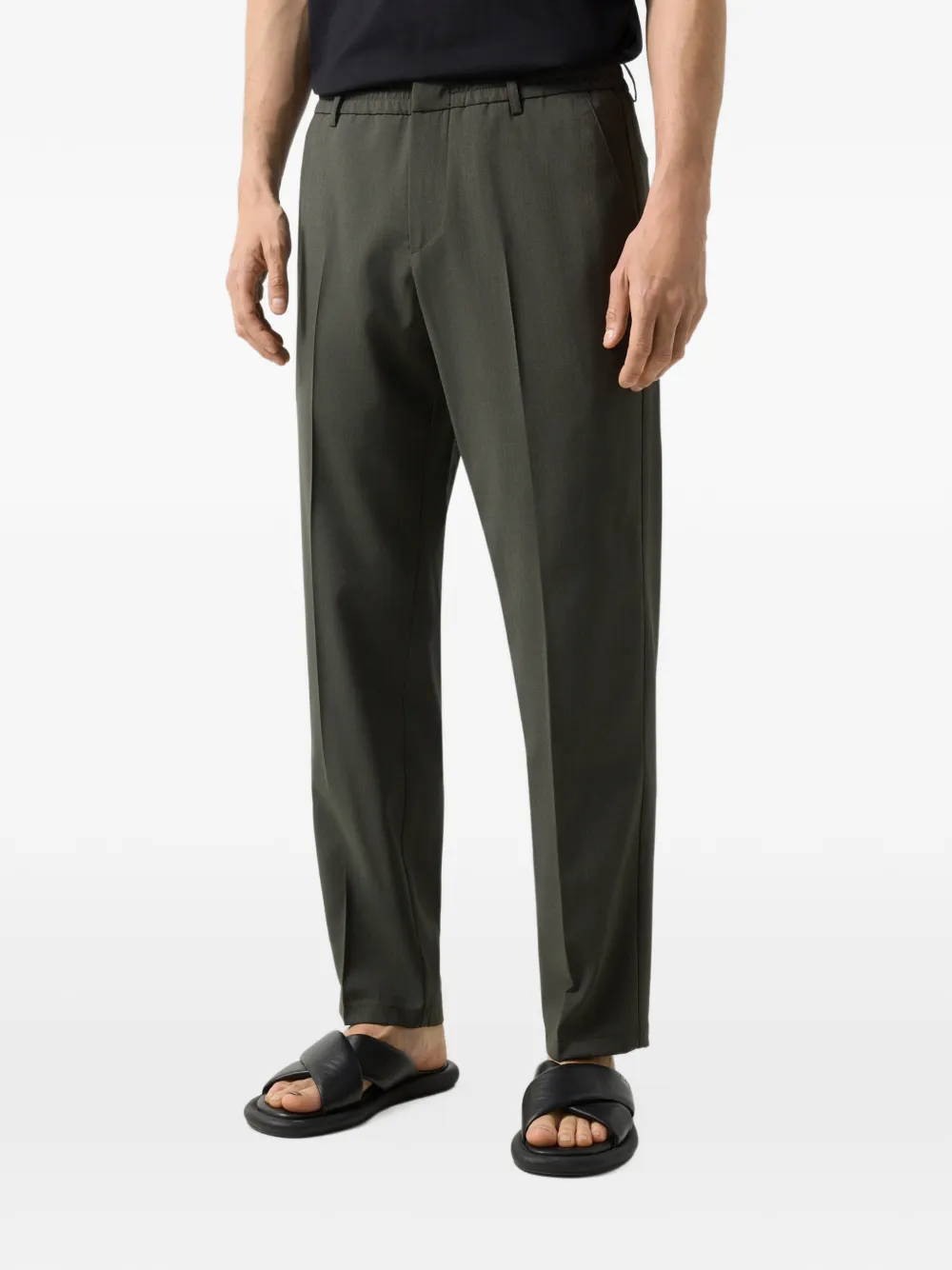 BOGNER Marcus pressed-crease trousers Groen