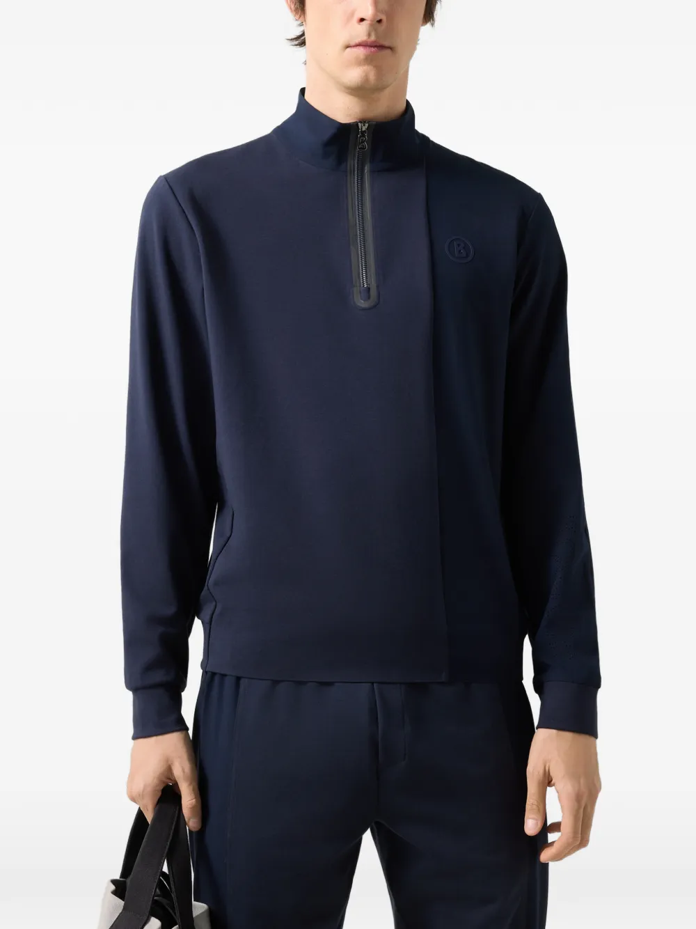 BOGNER Connor zip-up sweater Blauw