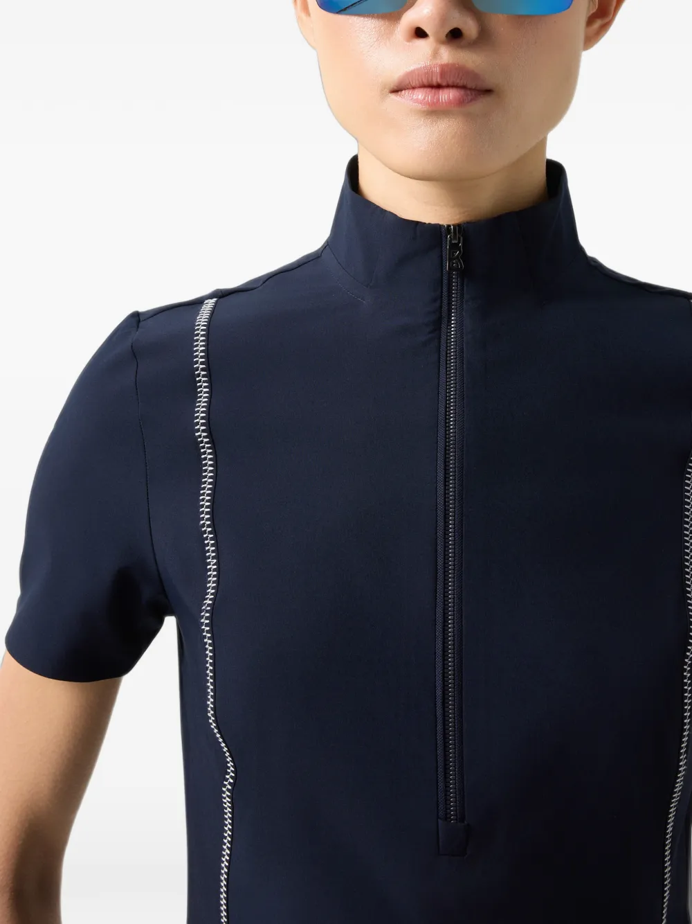 BOGNER Leony contrast-stitch mini dress Blauw