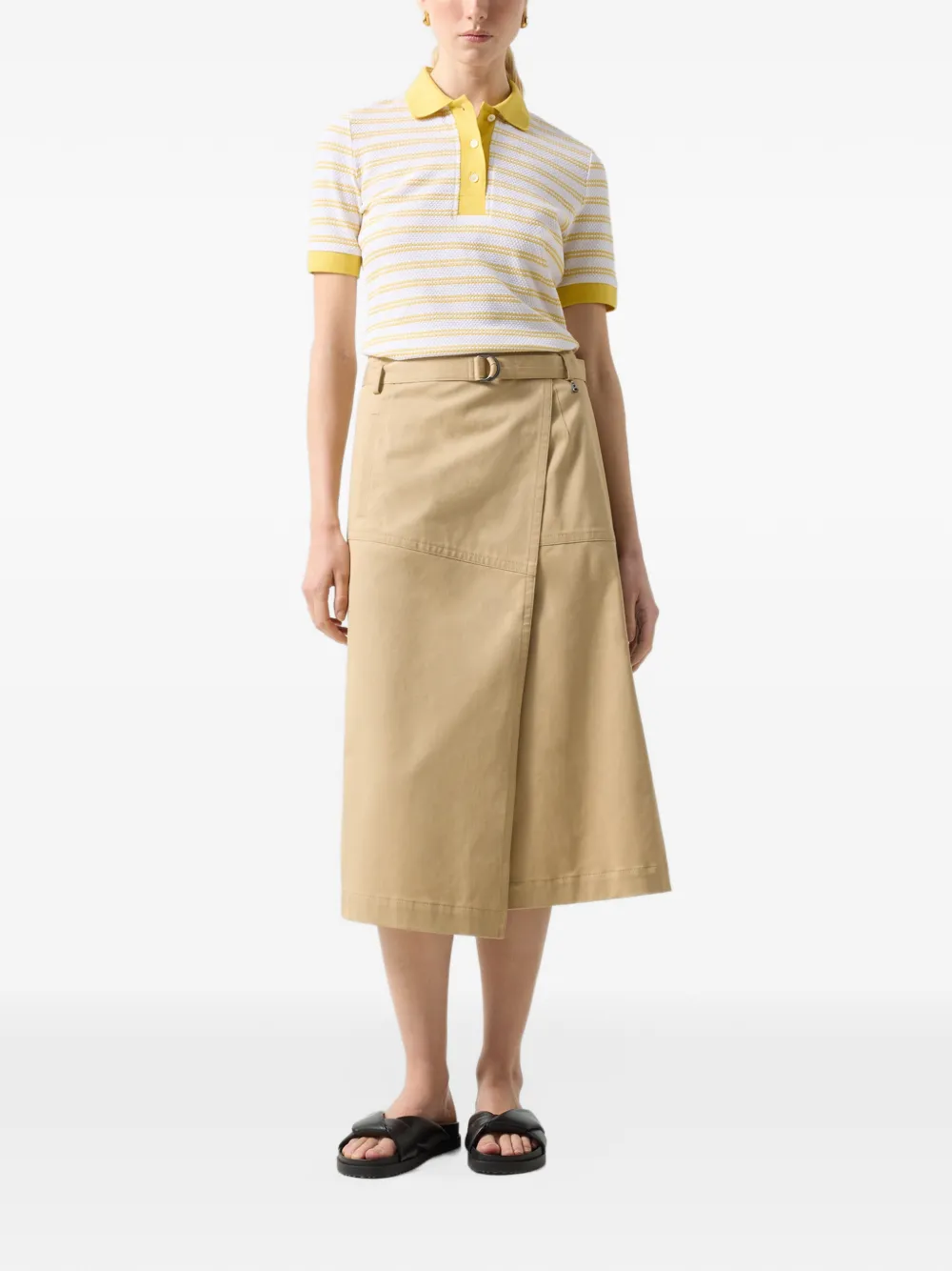 BOGNER Jocy belted wrap skirt Beige