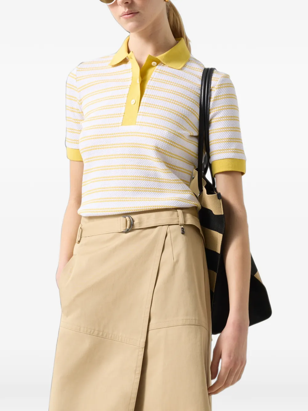 BOGNER Jocy belted wrap skirt Beige