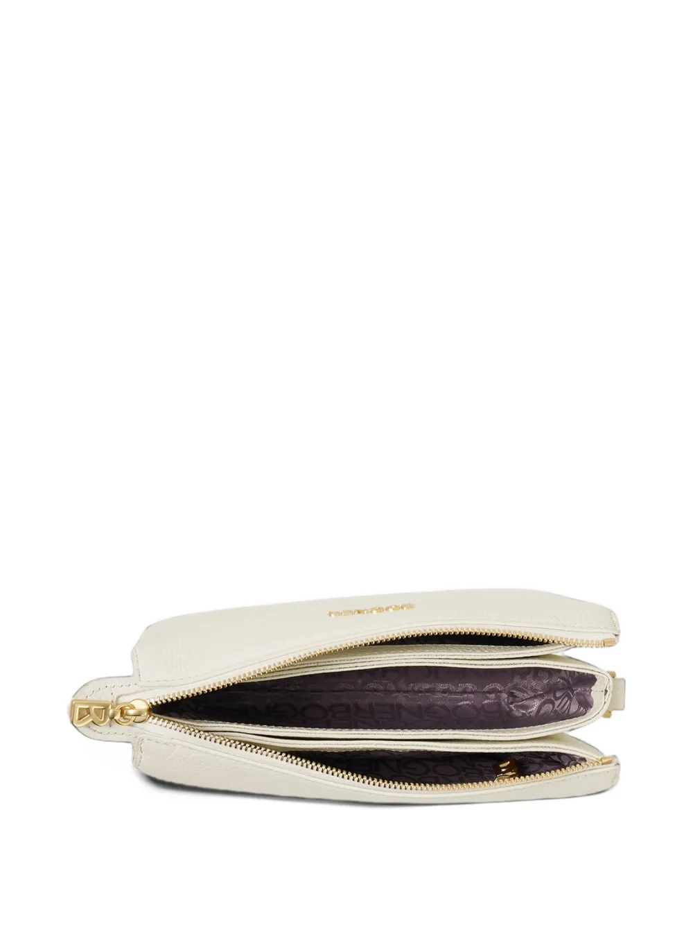 BOGNER Wallis Taja grained leather shoulder bag Beige