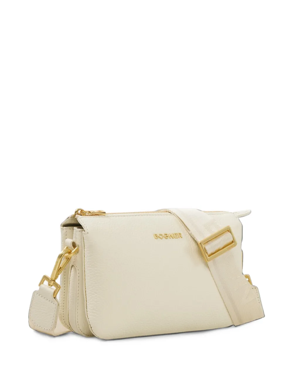 BOGNER Wallis Taja grained leather shoulder bag Beige