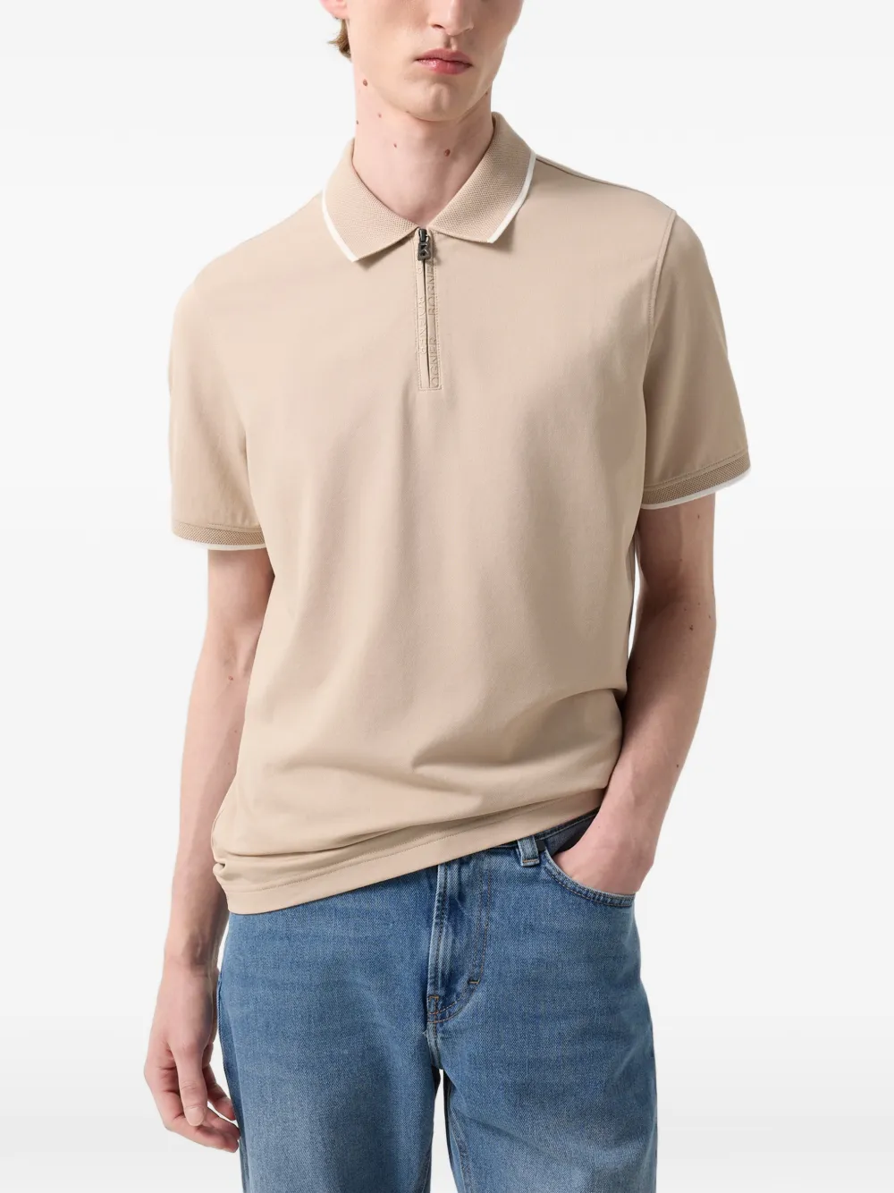 BOGNER Timo piqué polo shirt Beige