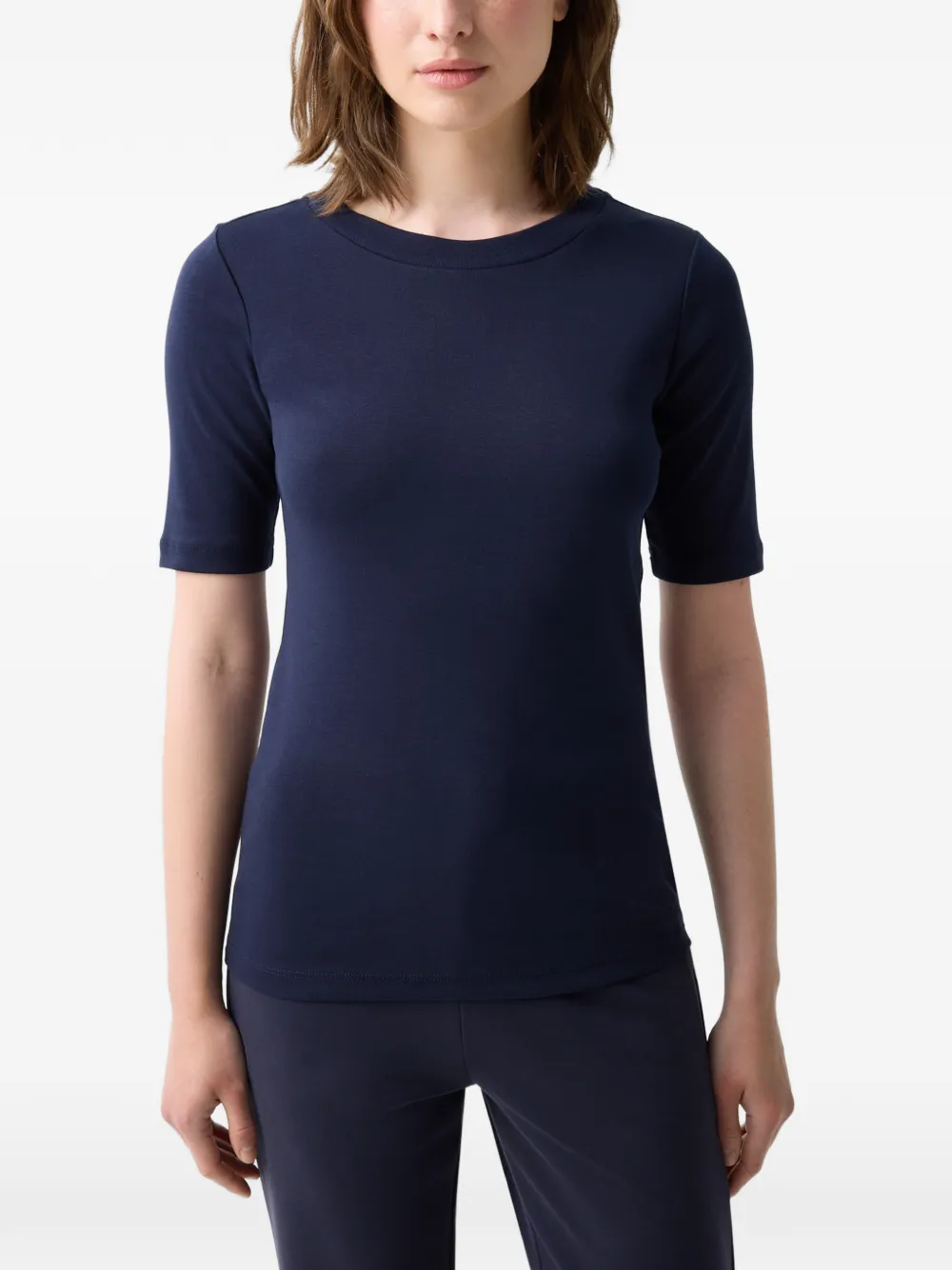 BOGNER Nikini logo-embroidered T-shirt Blauw