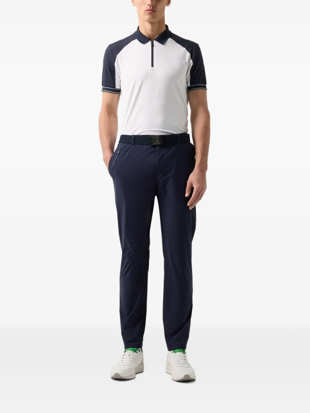 BOGNER Fabius zip-up polo shirt Wit