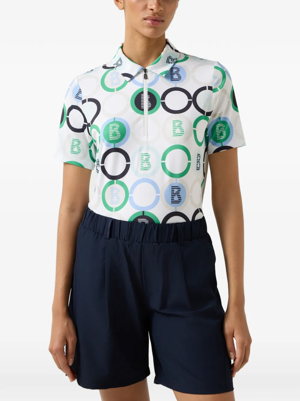 BOGNER Taya logo-print polo shirt Wit