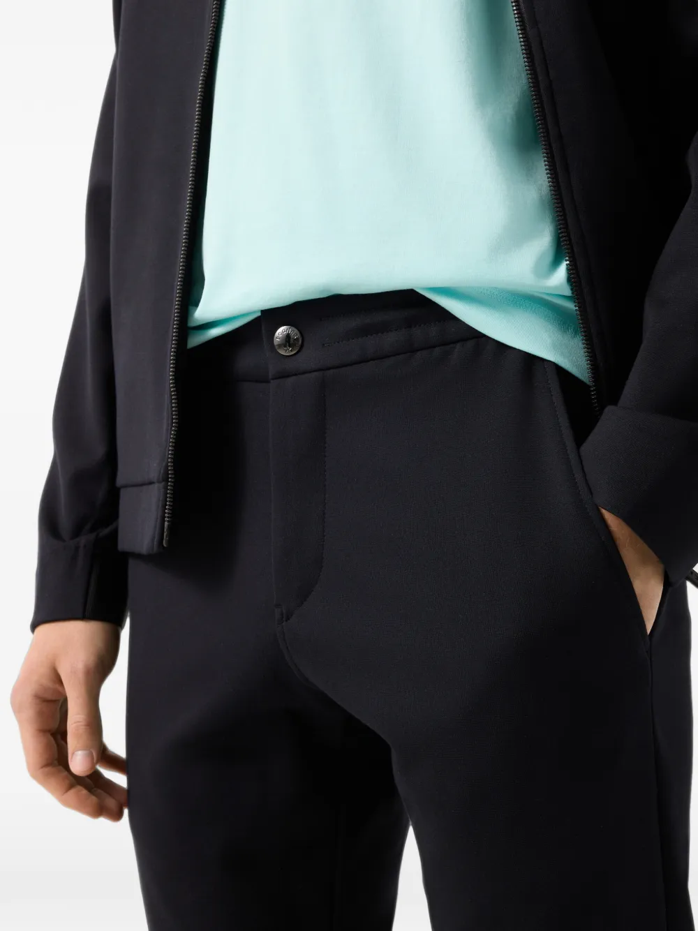 BOGNER Boris logo-plaque trousers Blauw