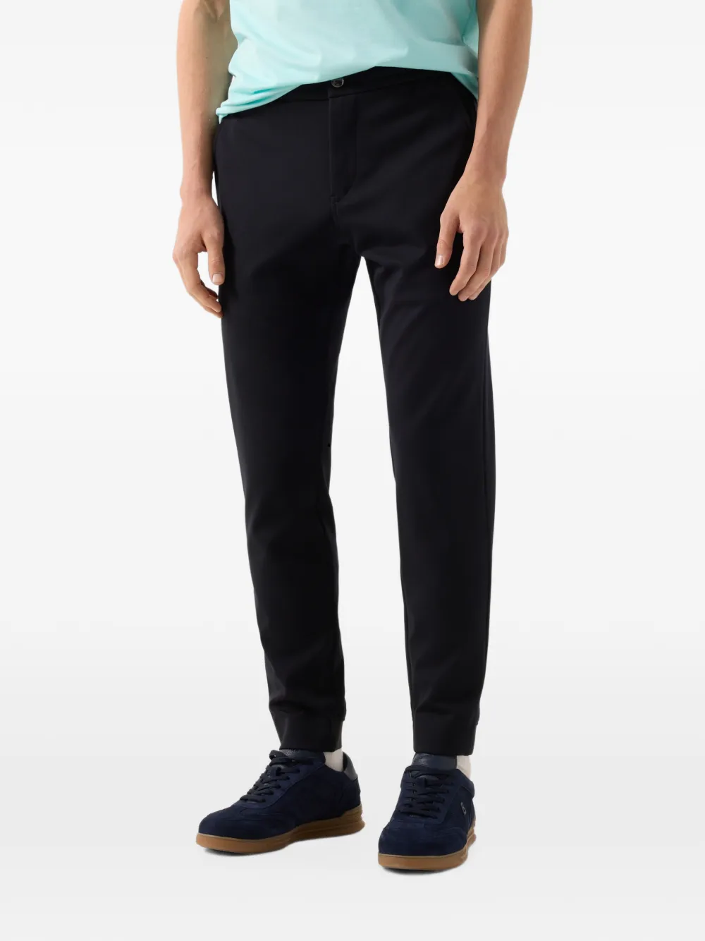 BOGNER Boris logo-plaque trousers Blauw