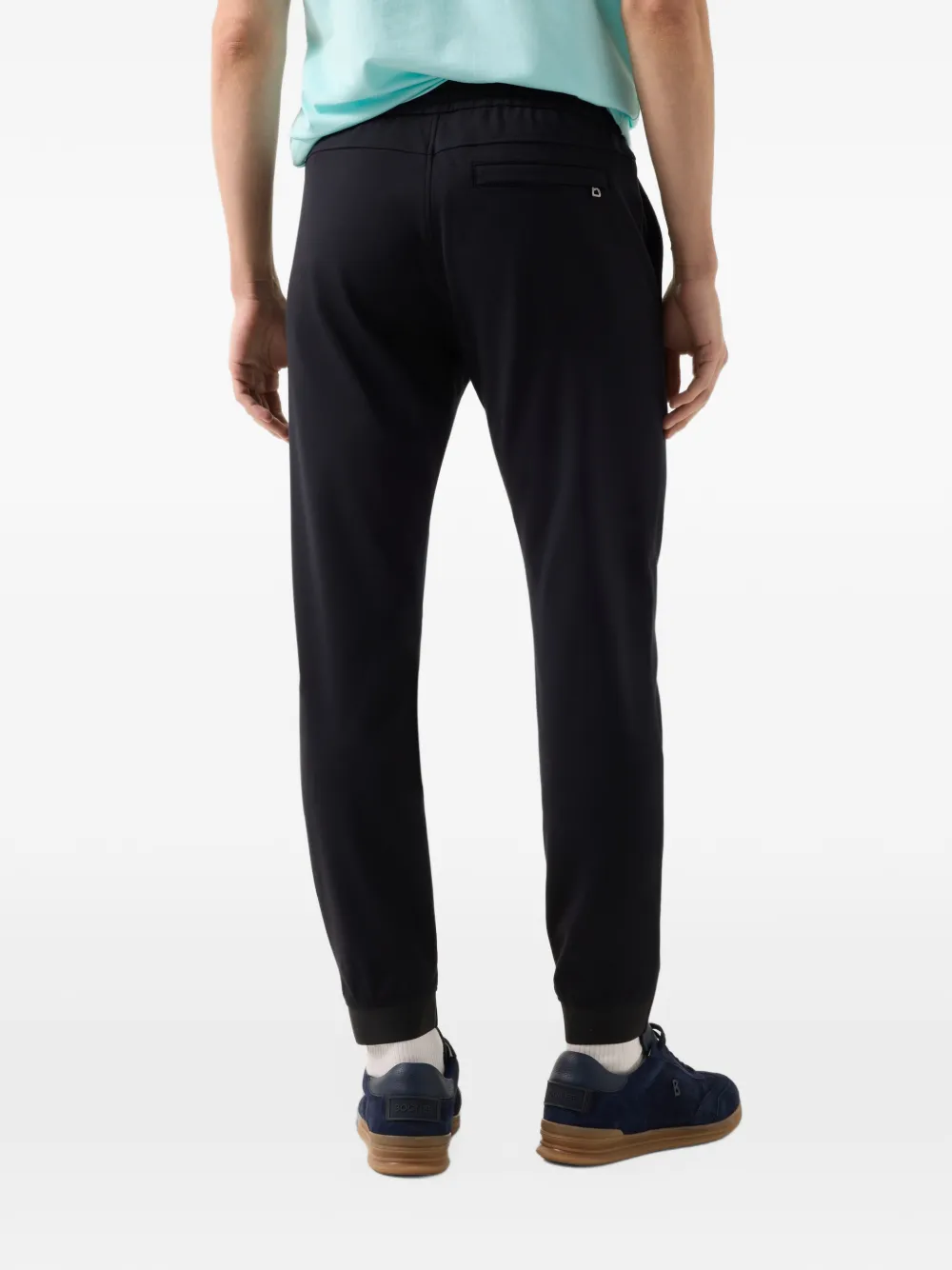 BOGNER Boris logo-plaque trousers Blauw