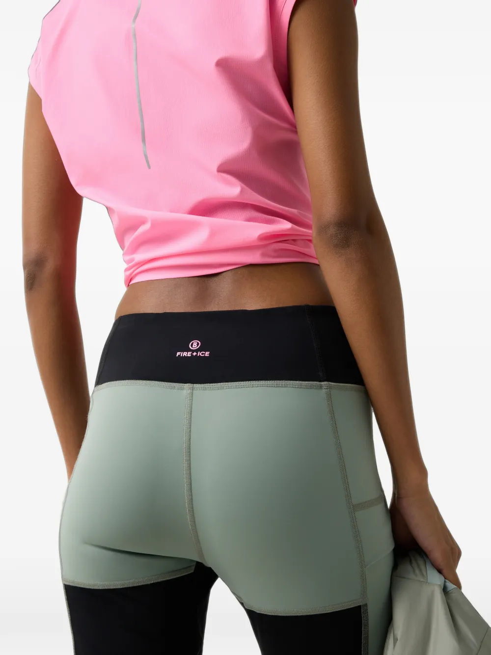 BOGNER FIRE+ICE Candra logo-print leggings Groen