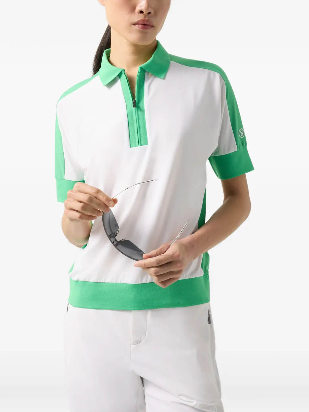 BOGNER Arabell panelled polo shirt Wit