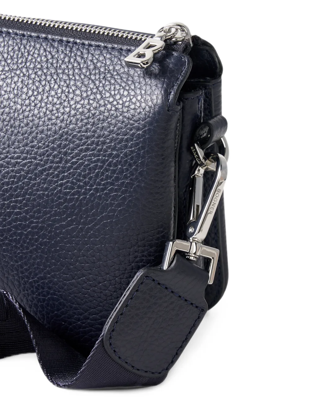 BOGNER Wallis Taja grained leather shoulder bag Blauw
