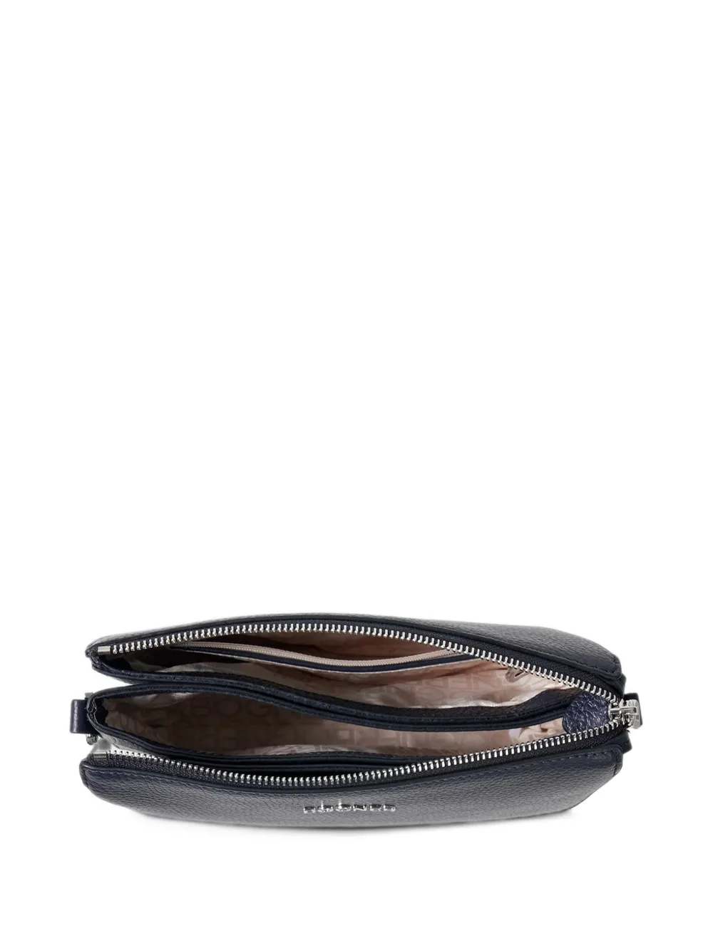 BOGNER Wallis Taja grained leather shoulder bag Blauw
