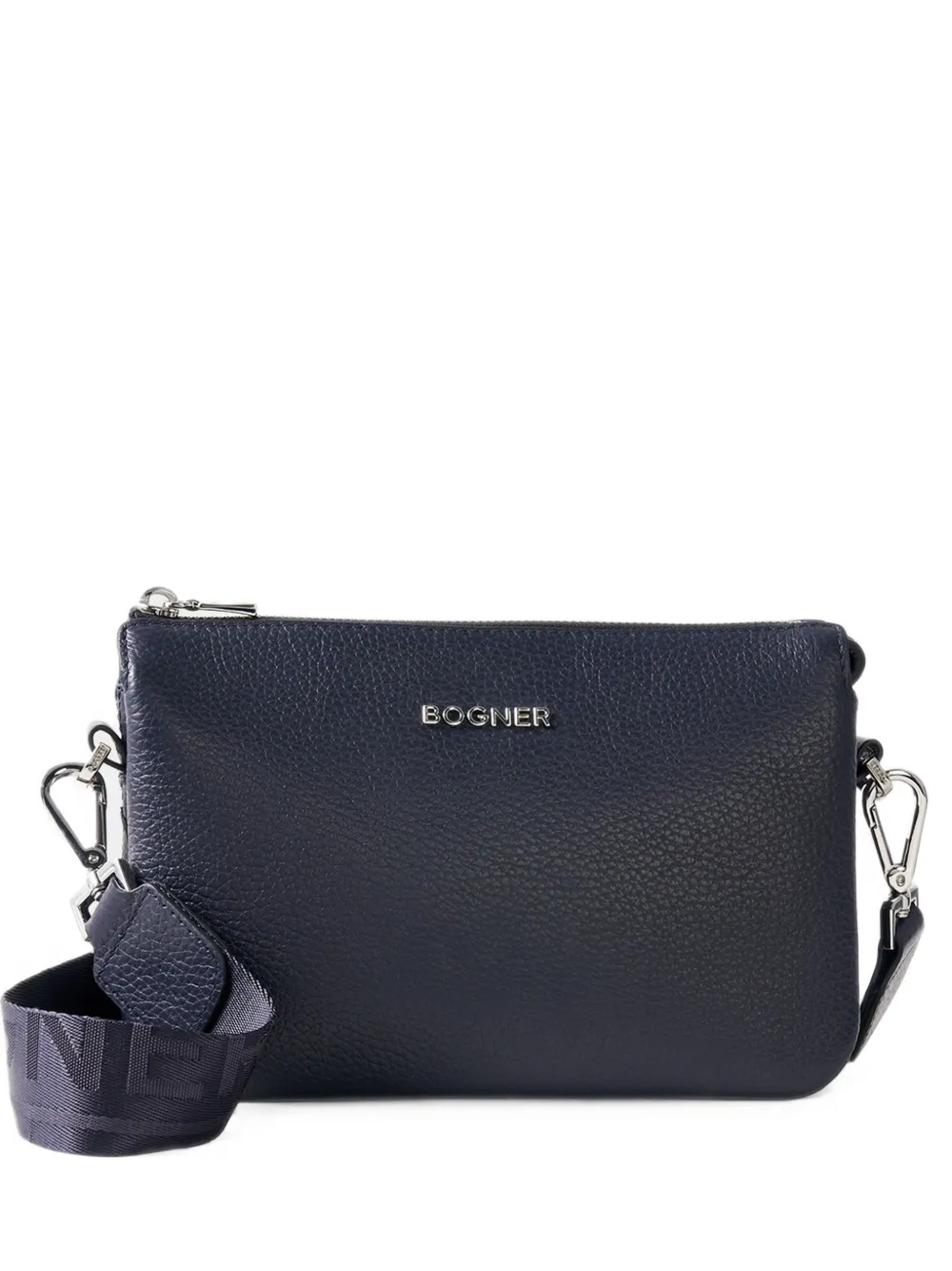 BOGNER Borsa a spalla Wallis Taja in pelle martellata - Blu
