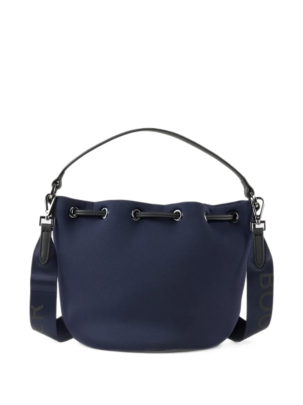 BOGNER Alvier Ines logo-patch bucket bag Blauw