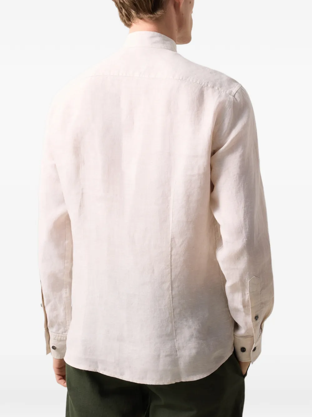 BOGNER Raphi band-collar shirt Beige