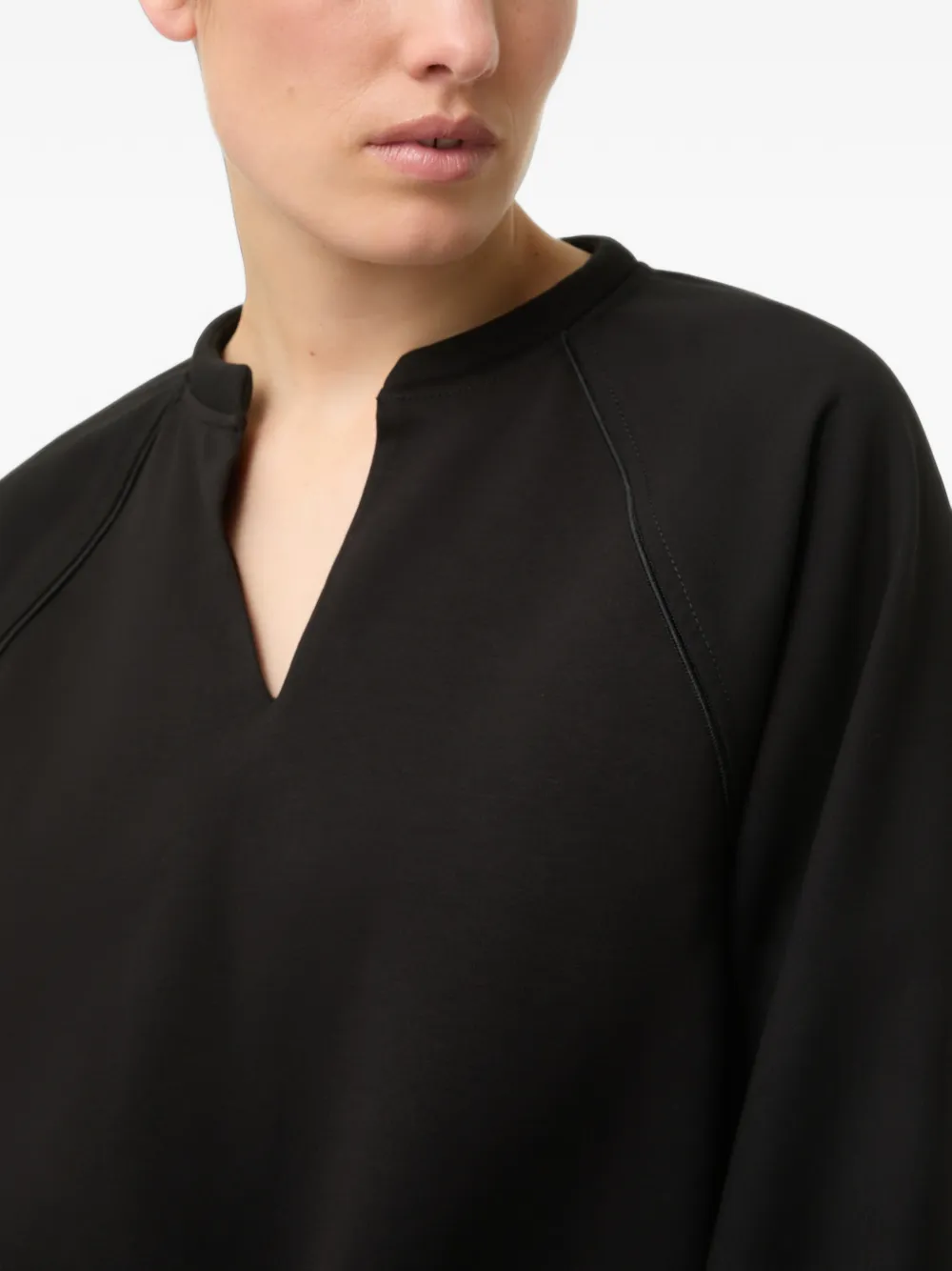BOGNER Britney raglan-sleeve drawstring-hem sweatshirt Zwart