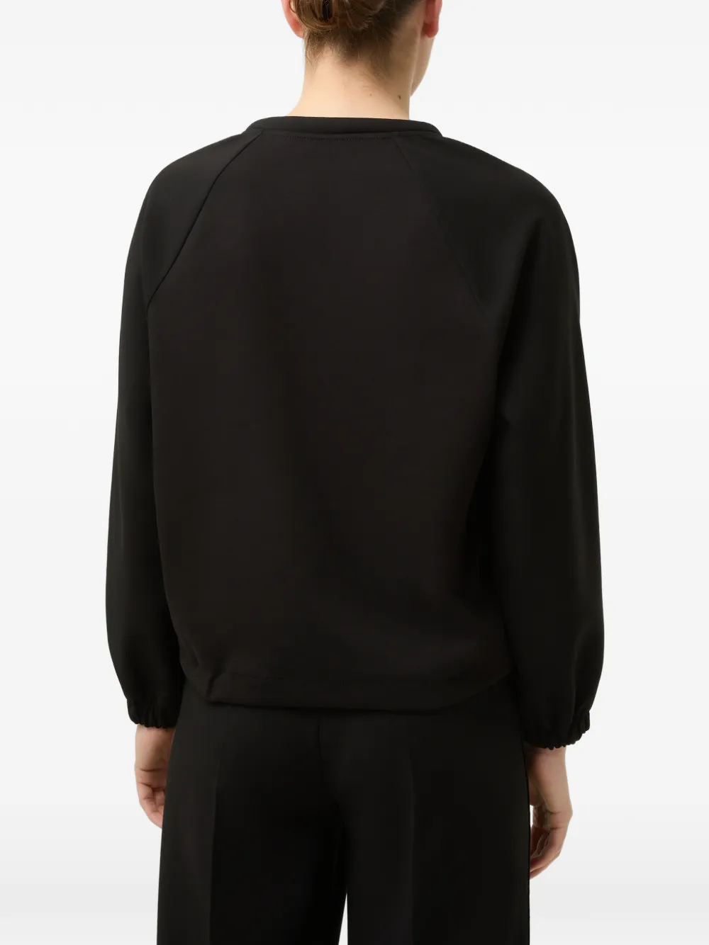 BOGNER Britney raglan-sleeve drawstring-hem sweatshirt Zwart