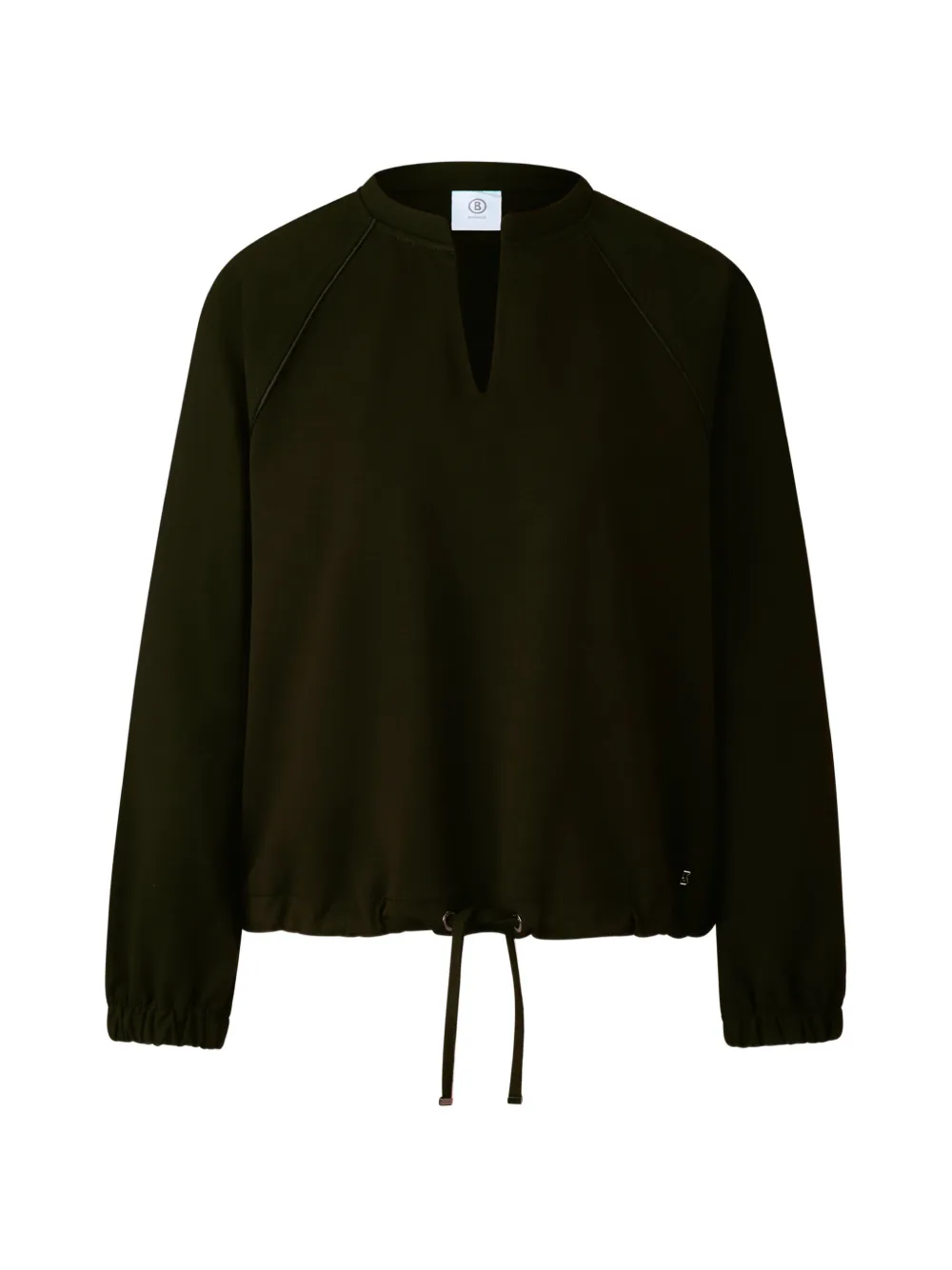 BOGNER Britney raglan-sleeve drawstring-hem sweatshirt Zwart