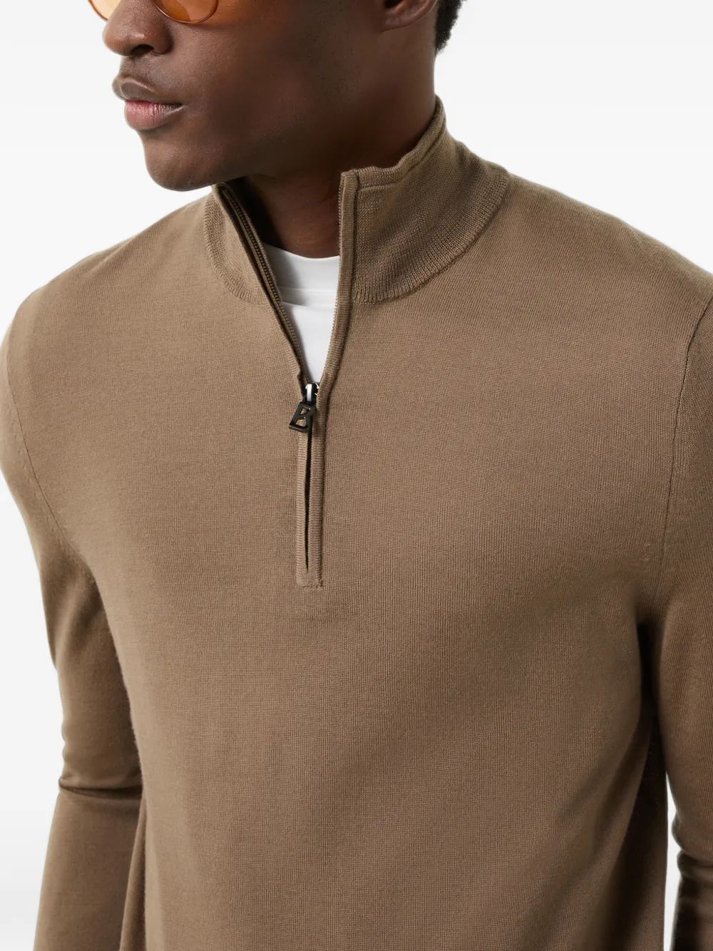BOGNER Ouri troyer-collar sweater Beige