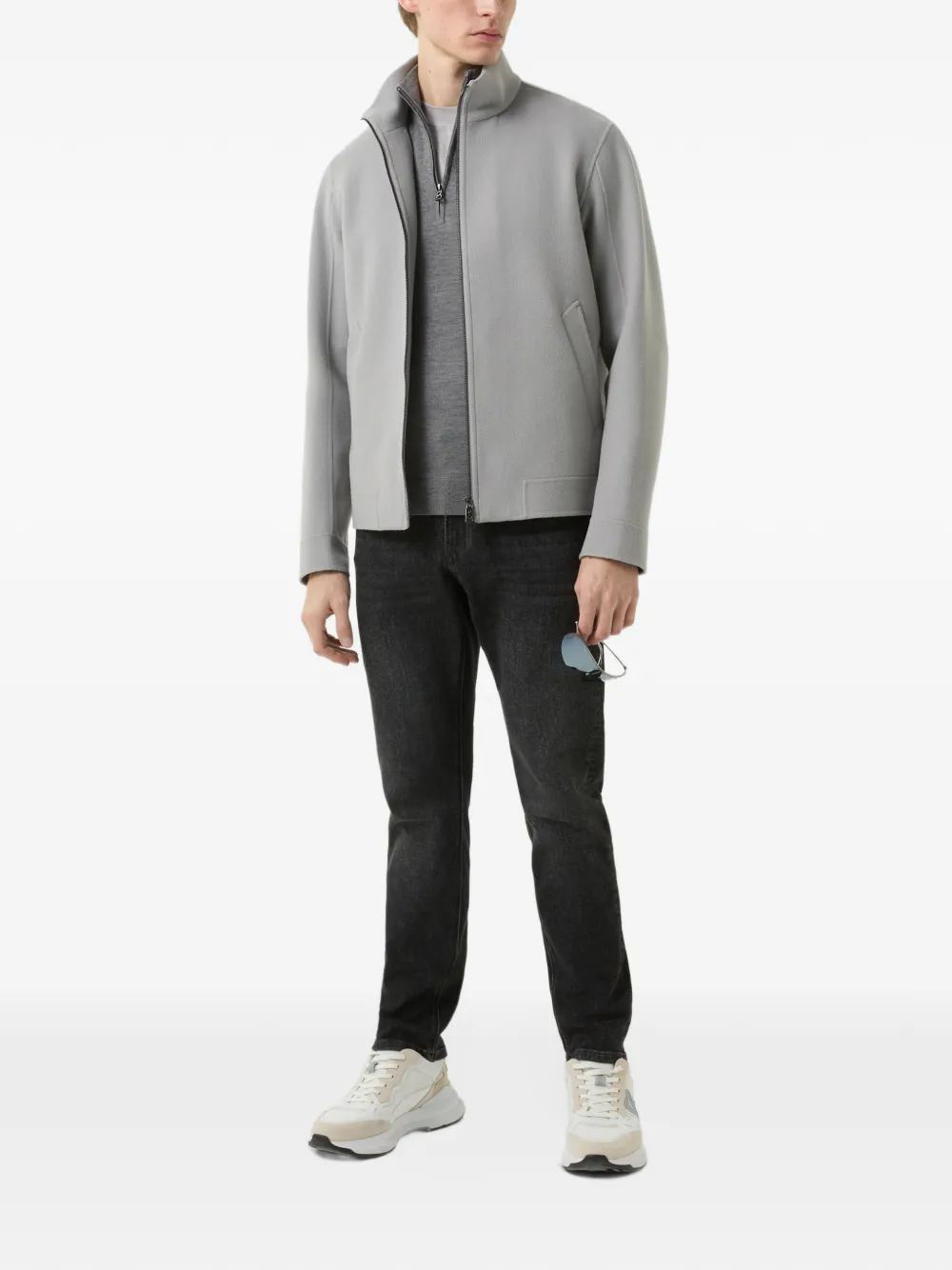 BOGNER Ryan logo-patch T-shirt Grijs