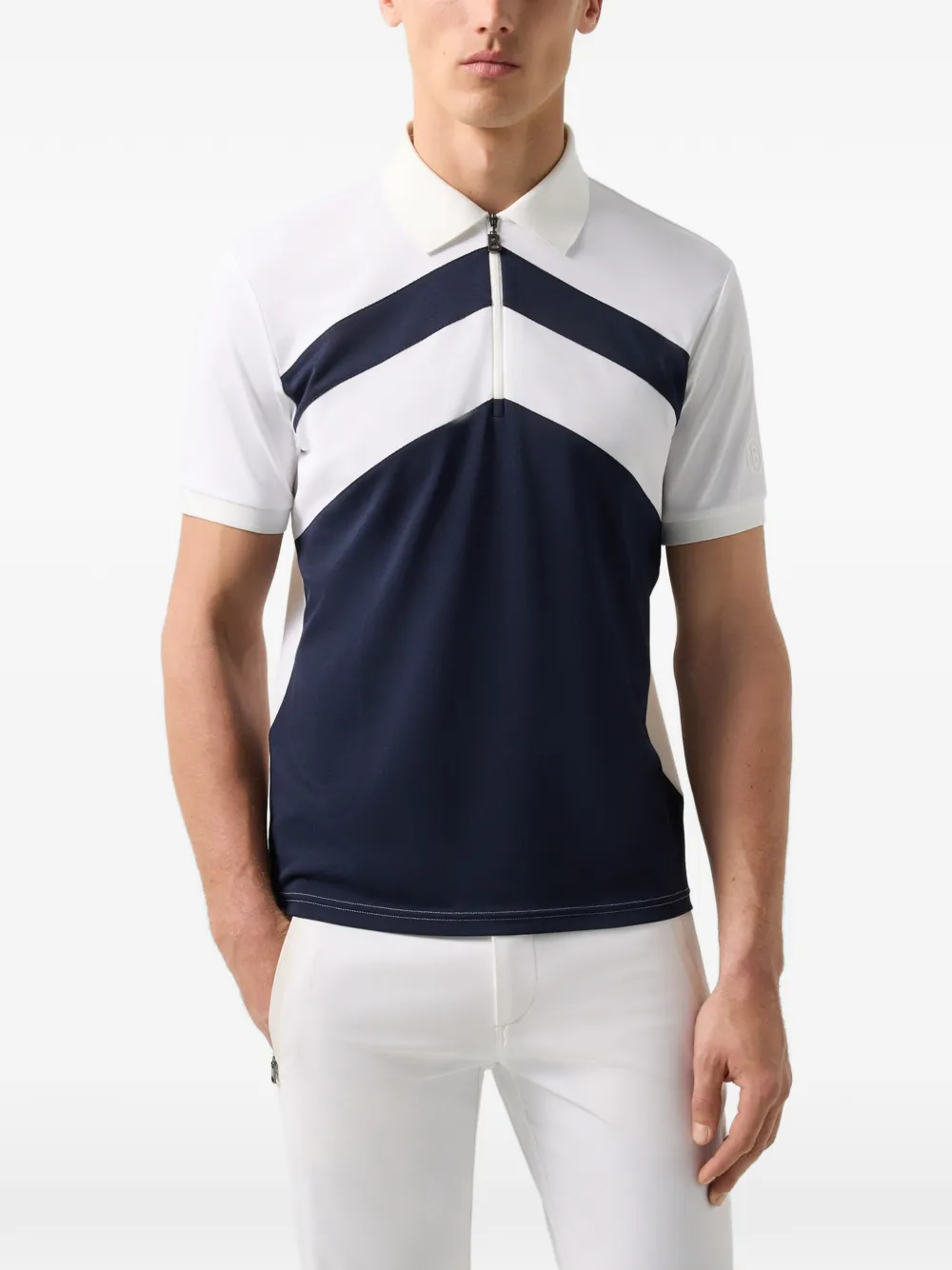 BOGNER Cuno colour-block polo shirt Wit