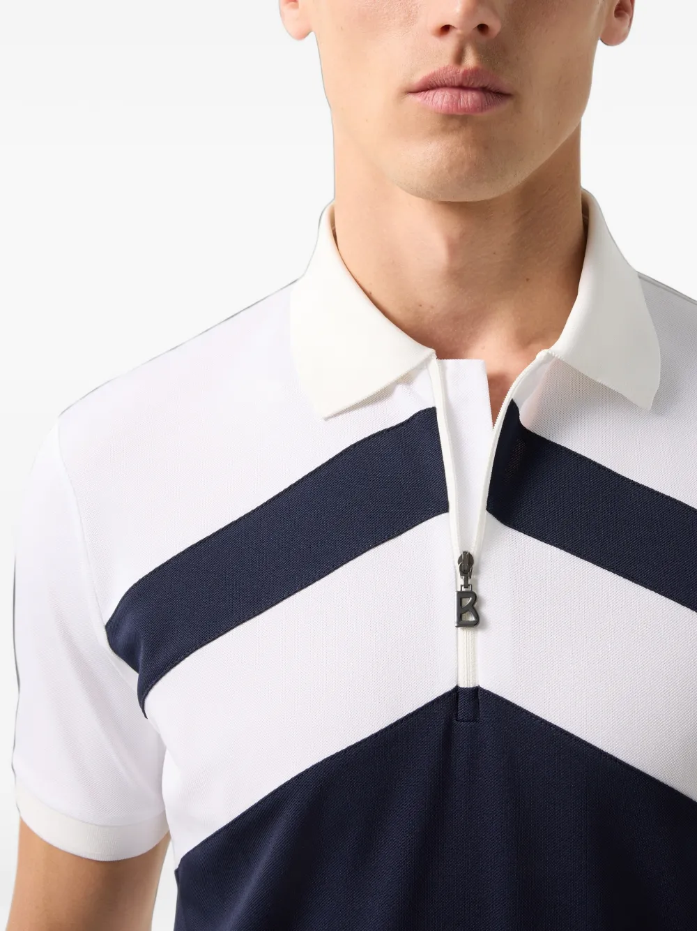 BOGNER Cuno colour-block polo shirt Wit