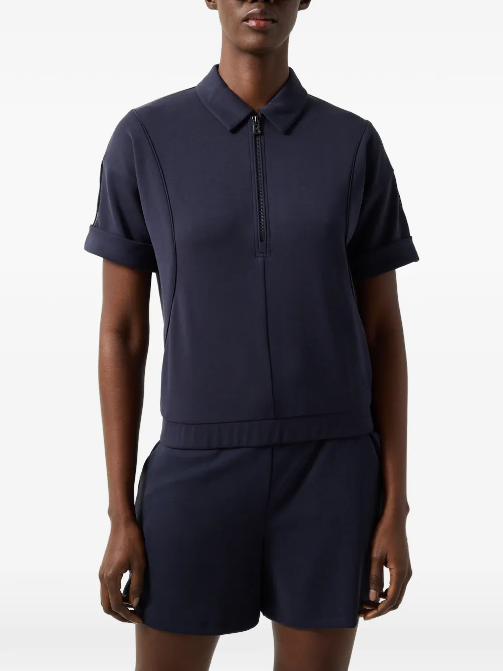 BOGNER Finya quarter-zip polo shirt Blauw