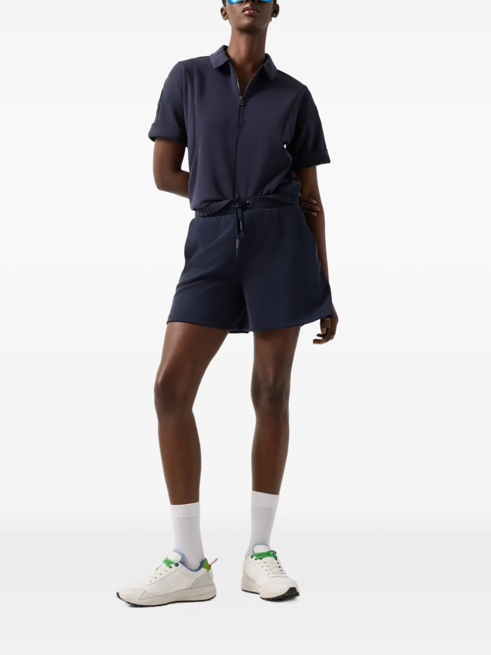 BOGNER Finya quarter-zip polo shirt Blauw