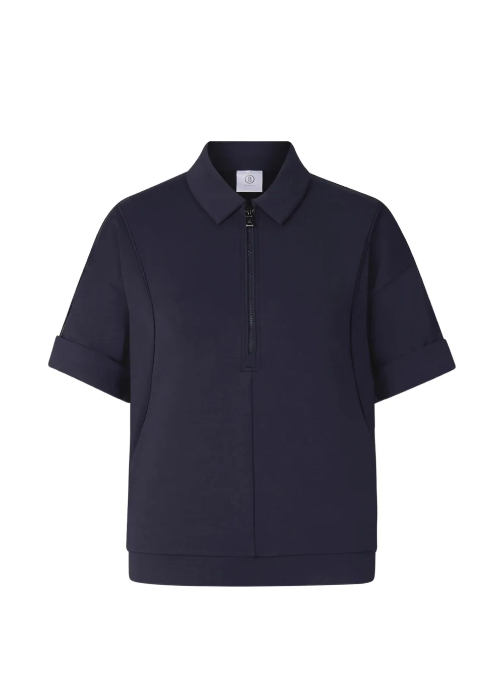 BOGNER Finya quarter-zip polo shirt Blauw